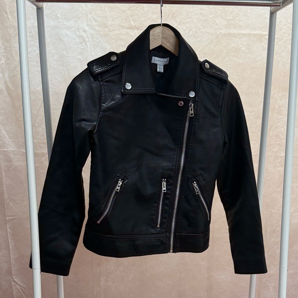 Topshop Black Leather Jacket